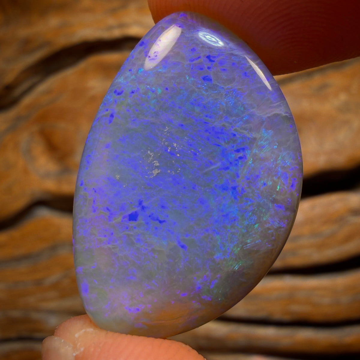 35.5cts - Lightning Ridge Semi Black Opal Specimen/Oversized Jewellery Piece Double Sided Picture Stone