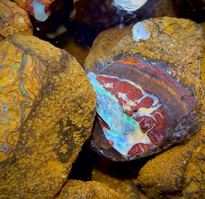 132.7g - Jar of Rough Australian Boulder Opal