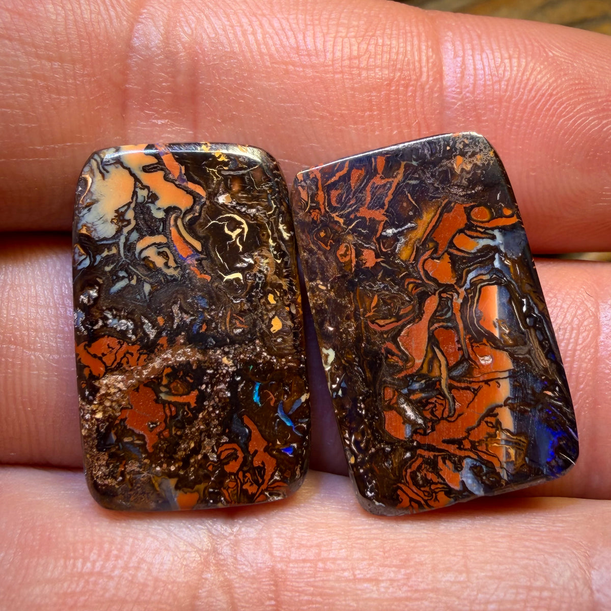 Wildcard! 37.5cts - Tribal Queensland Boulder Opal Pair