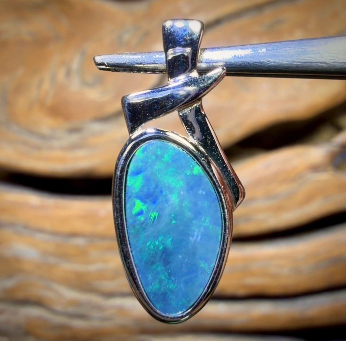 🔒Sterling Silver - WHOLESALE 9 PIECE PENDANT PARCEL. Australian Boulder Opal Doublet Jewellery