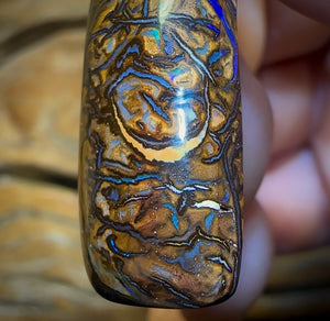 28 x 13mm - “Smiley” Drilled Tribal Australian Boulder Opal Necklace