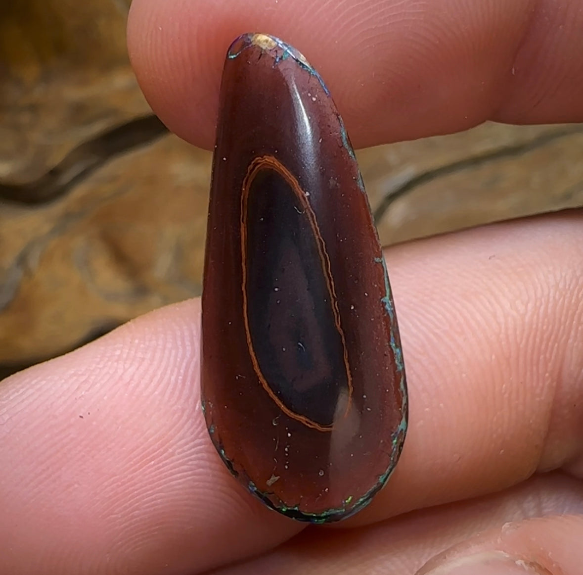 19.4cts - Electric Top Tribal Australian Boulder Opal from Koroit - Opal Whisperers