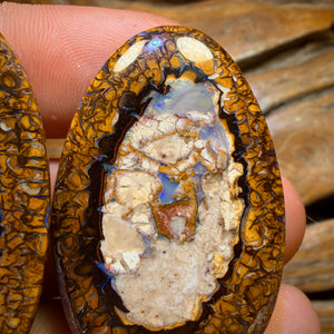 Half Price Card! 192cts - Yowah Nut Tribal / Crystal Centre Opal Pair. Double Sided