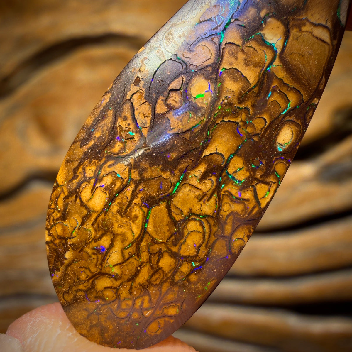 24.9cts - Tan Tribal Yowah Nut Opal. Australian Opal