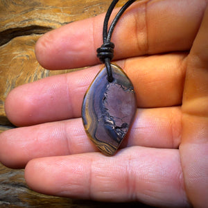 34 x 20mm - Drilled Tribal Queensland Boulder Opal Necklace