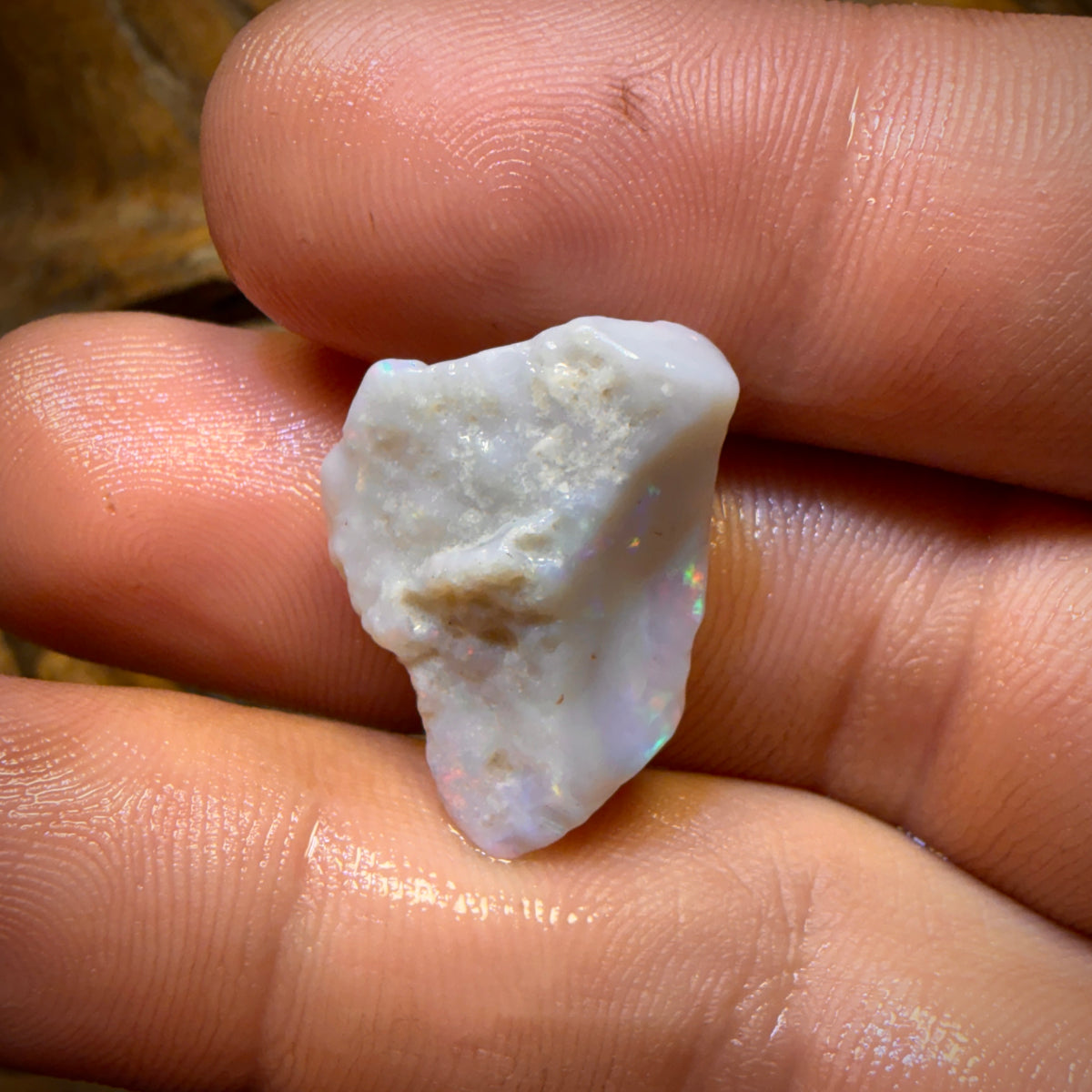 12.7cts - South Australian White Opal Rough Piece