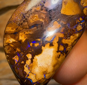 43 x 21mm - Drilled Boulder Opal Pendant w/ Eco Friendly Vegan Cord