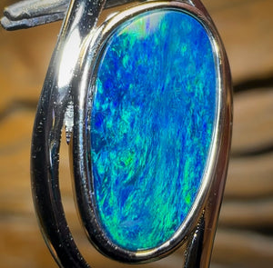Sterling Silver - Queensland Boulder Opal Doublet Pendant