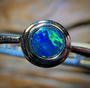 Sterling Silver - Queensland Boulder Opal Doublet Ring