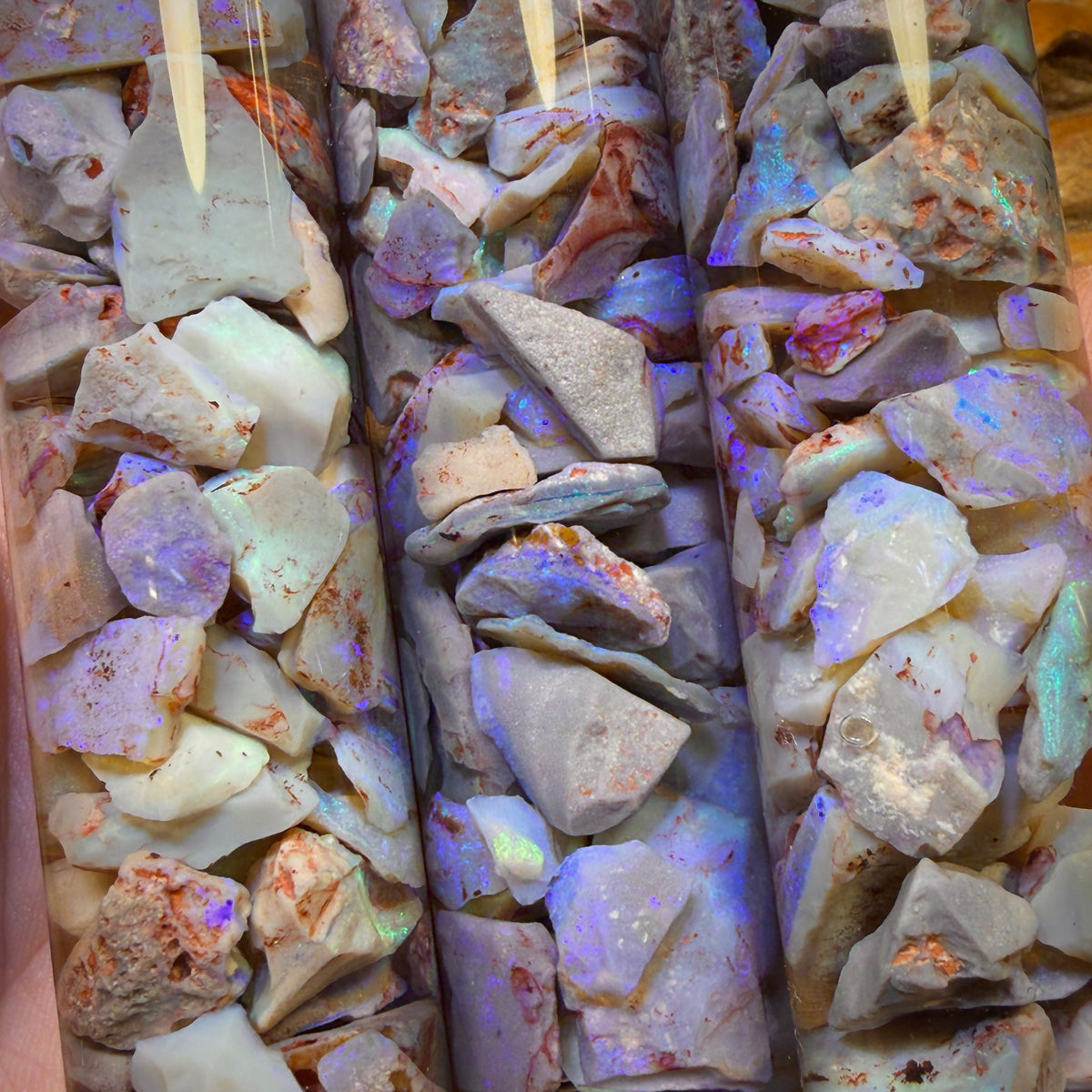 110cts Lightning Ridge Opal Rough Chip Vials. BULK LISTING