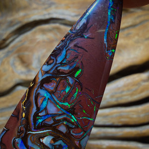 47.1cts - TOP Tribal Queensland Boulder Opal from Koroit. Double Sided