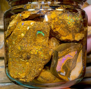 127.6g - Jar of Rough Australian Boulder Opal