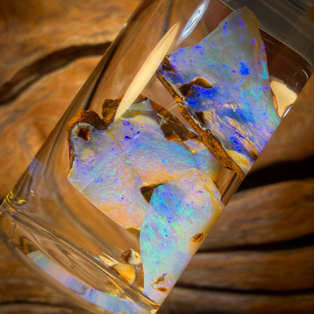 🔨 AUCTION 🔨 14.9cts - Vial of Rare Yowah Wood Fossil Crystal Opal Rough
