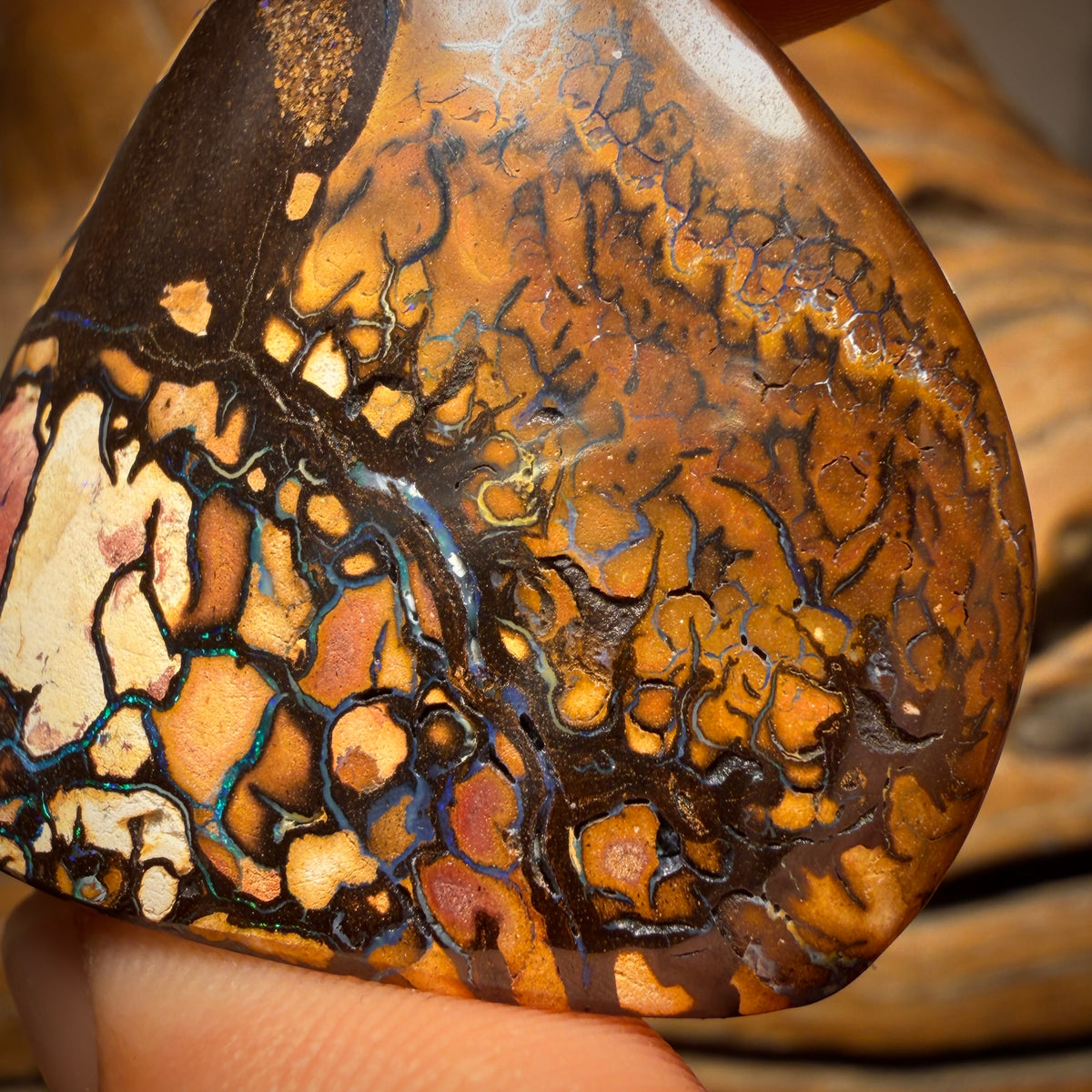 119.7cts - Huge Tribal Queensland Boulder Picture Stone Opal from Yowah