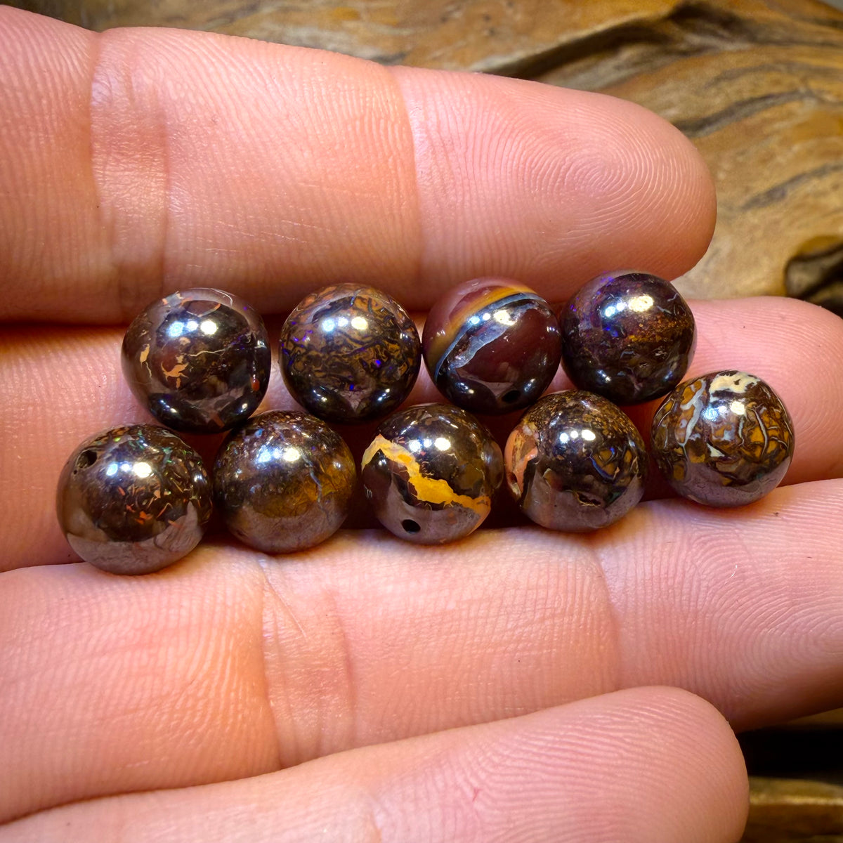 10 x 10mm Drilled Tribal Boulder Opal Beads. BULK LISTING Multiple available