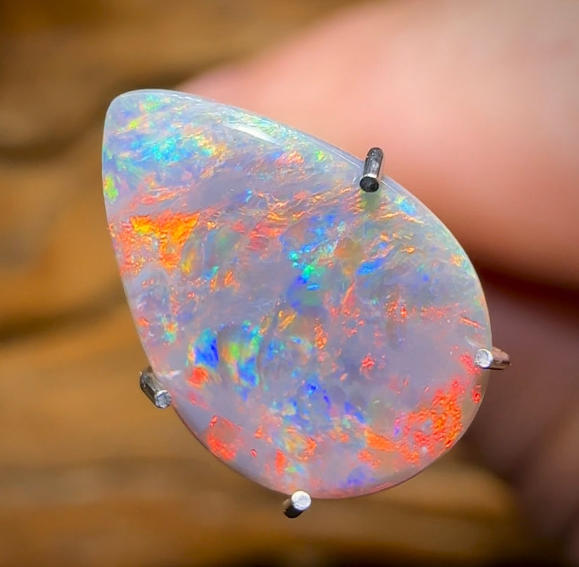 1.05cts - Australian Semi Black Opal from Lightning Ridge - Opal Whisperers