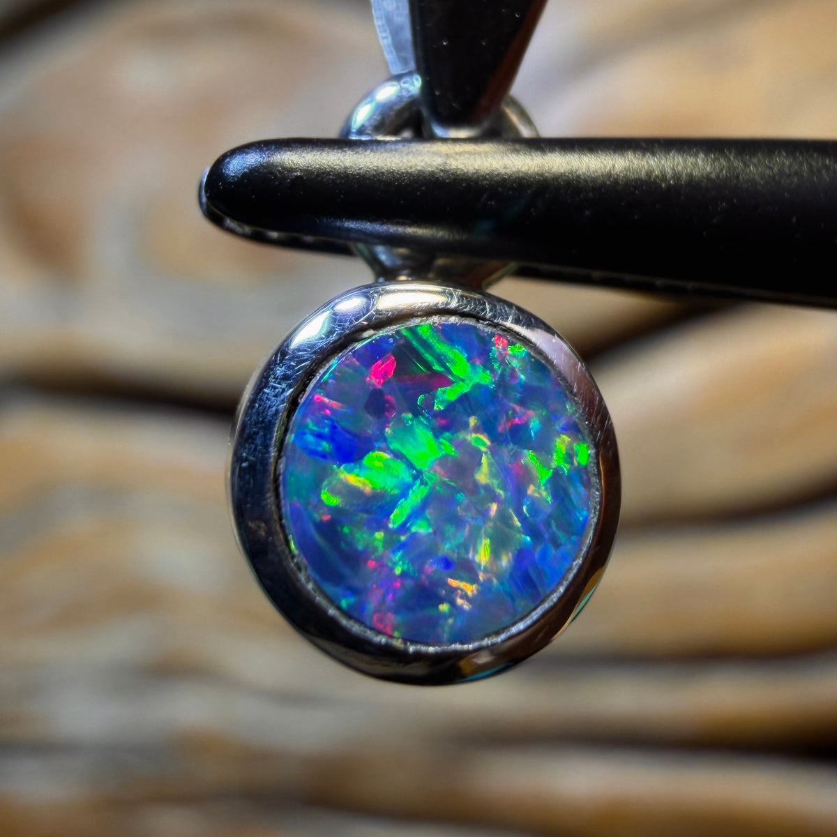 HDW Sterling Silver - Queensland Boulder Opal Doublet Pendant