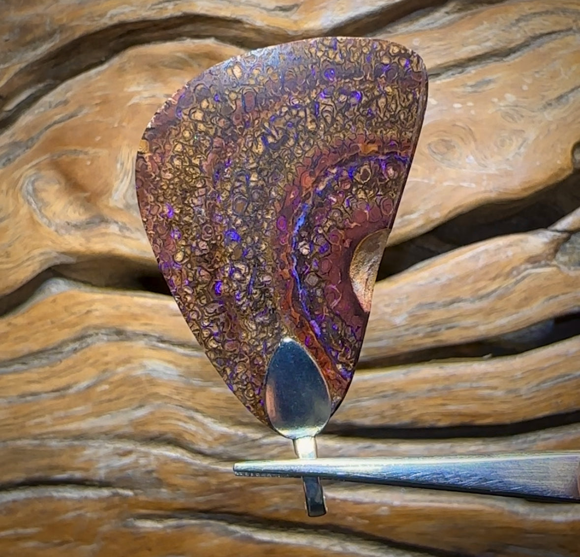 Solid Large Tribal Queensland Boulder Opal Pendant