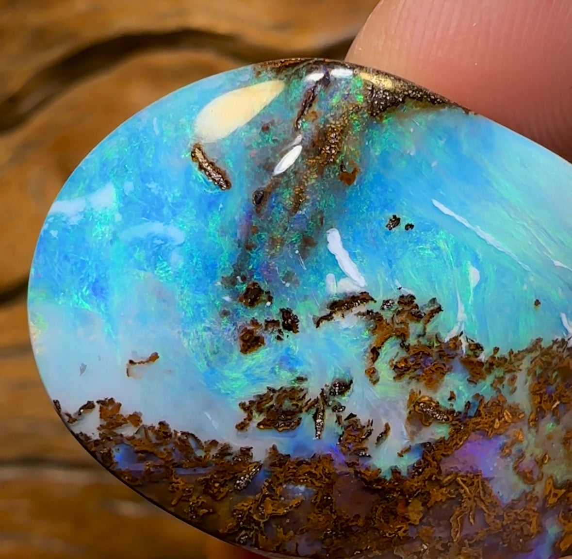 75.9cts - Australian Boulder Seam Opal. Gorgeous Reef Pattern - Opal Whisperers