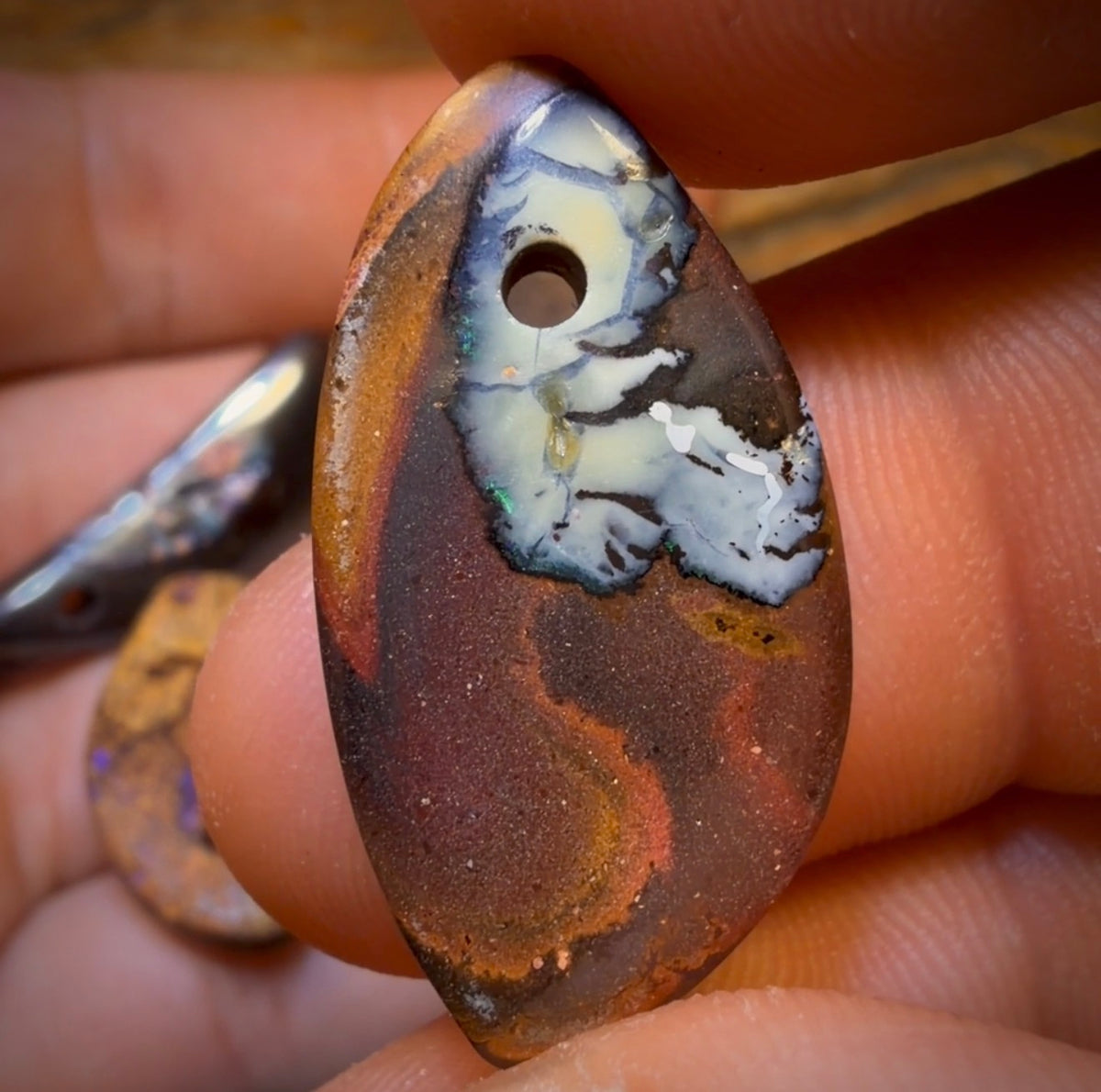 85.9cts - 5x Drilled Queensland Boulder Opals. Wholesale Parcel