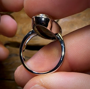 MUMMY DADDY Sterling Silver - Solid Queensland Boulder Opal Ring and Pendant Set