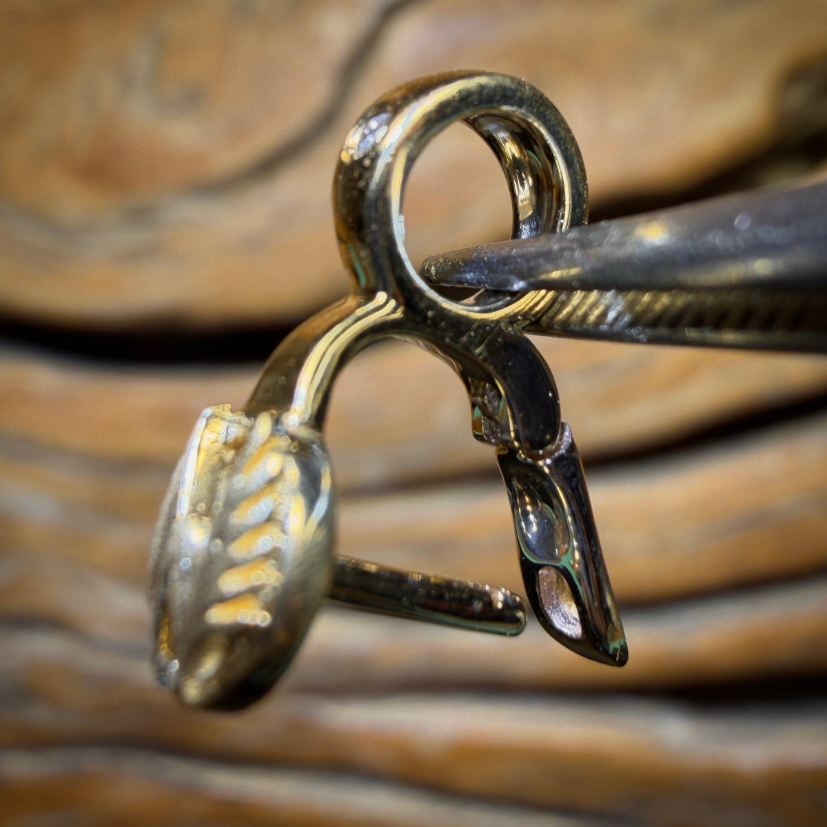 All New Opal Whisperers Branded Clip on Clasp w/ Logo - 10k Gold w/ Natural Diamond