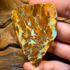 185.8cts - TOP Vegetation Fossil Replacement Boulder Opal Rub. Double Sided!
