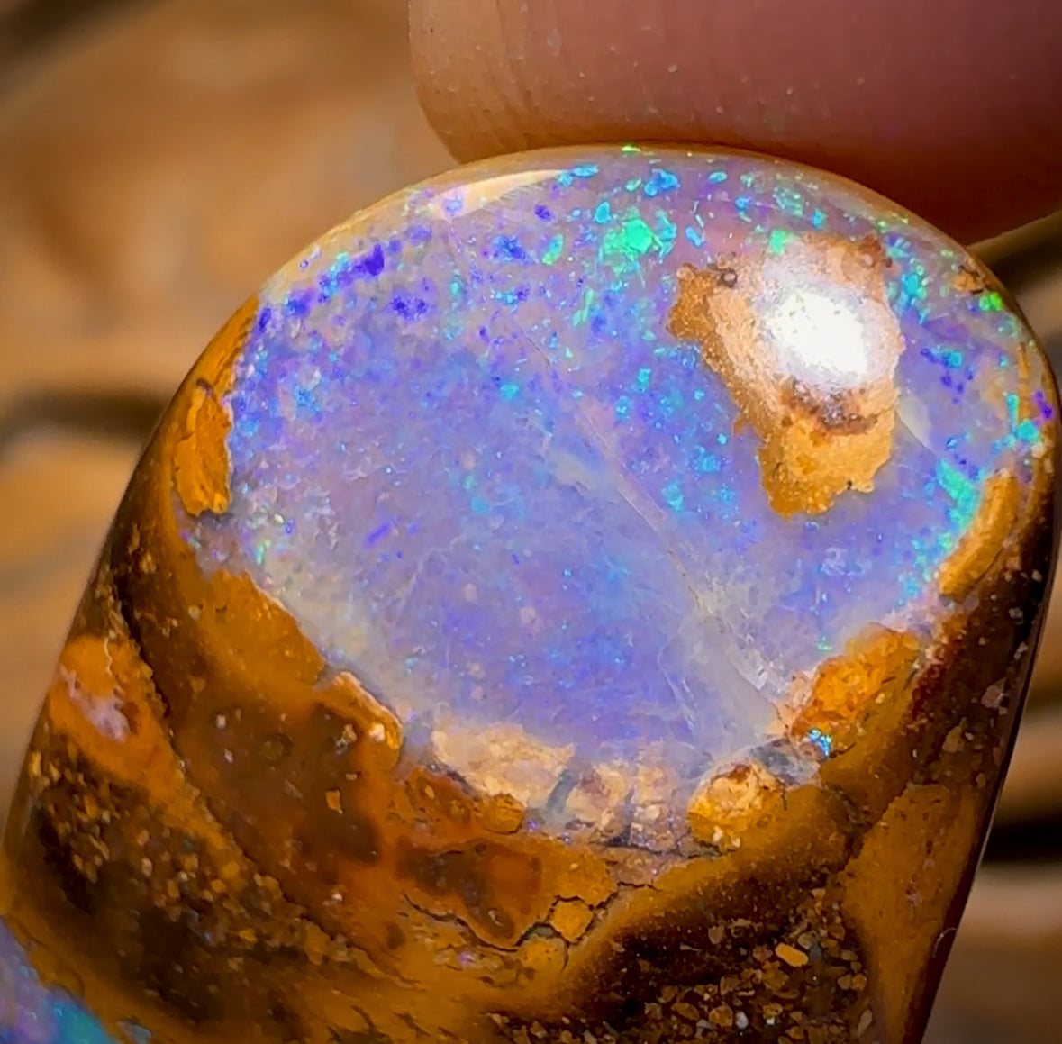 26.1cts - Rare Yowah Nut Double Crystal Centre Opal