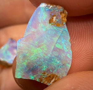 15.4cts - 3x Australian Yowah Golden Crystal Boulder Opal Rough Pieces - Opal Whisperers