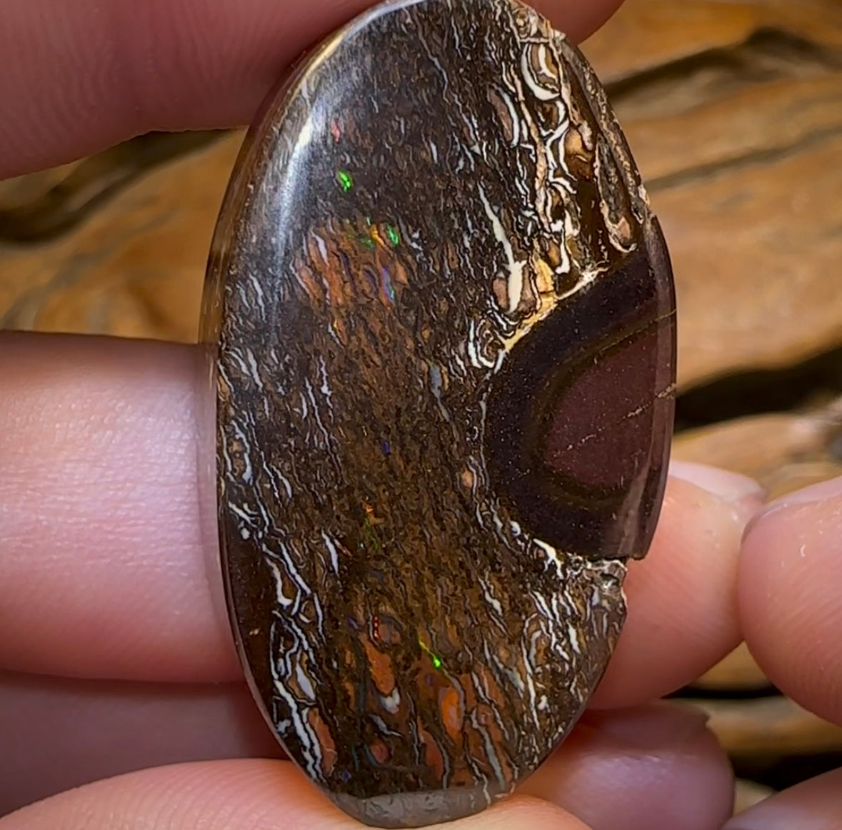 176.3cts - Wow Tribal Boulder Australian Opal Pair. - Opal Whisperers