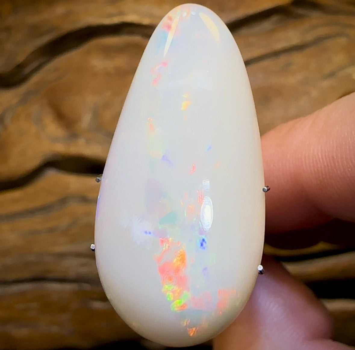 19.2cts - Double Sided, South Australian White Opal from Coober Pedy. Great Price for Big Stone - Opal Whisperers