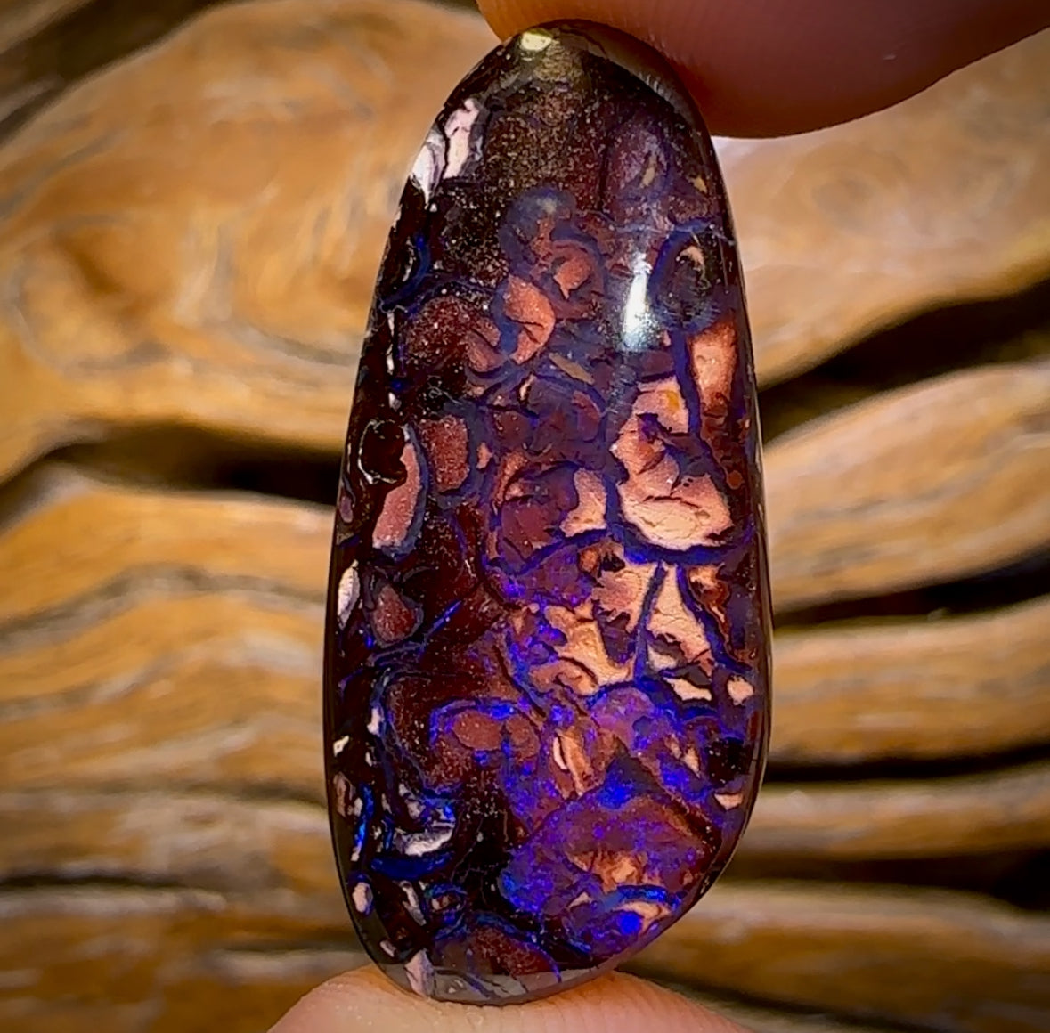 34.6cts - “Electric Purple” Tribal Queensland Boulder Opal from Yowah