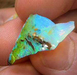 41.6cts - 6x Australian Yowah Golden Green Boulder Crystal Opal Rough Pieces - Opal Whisperers