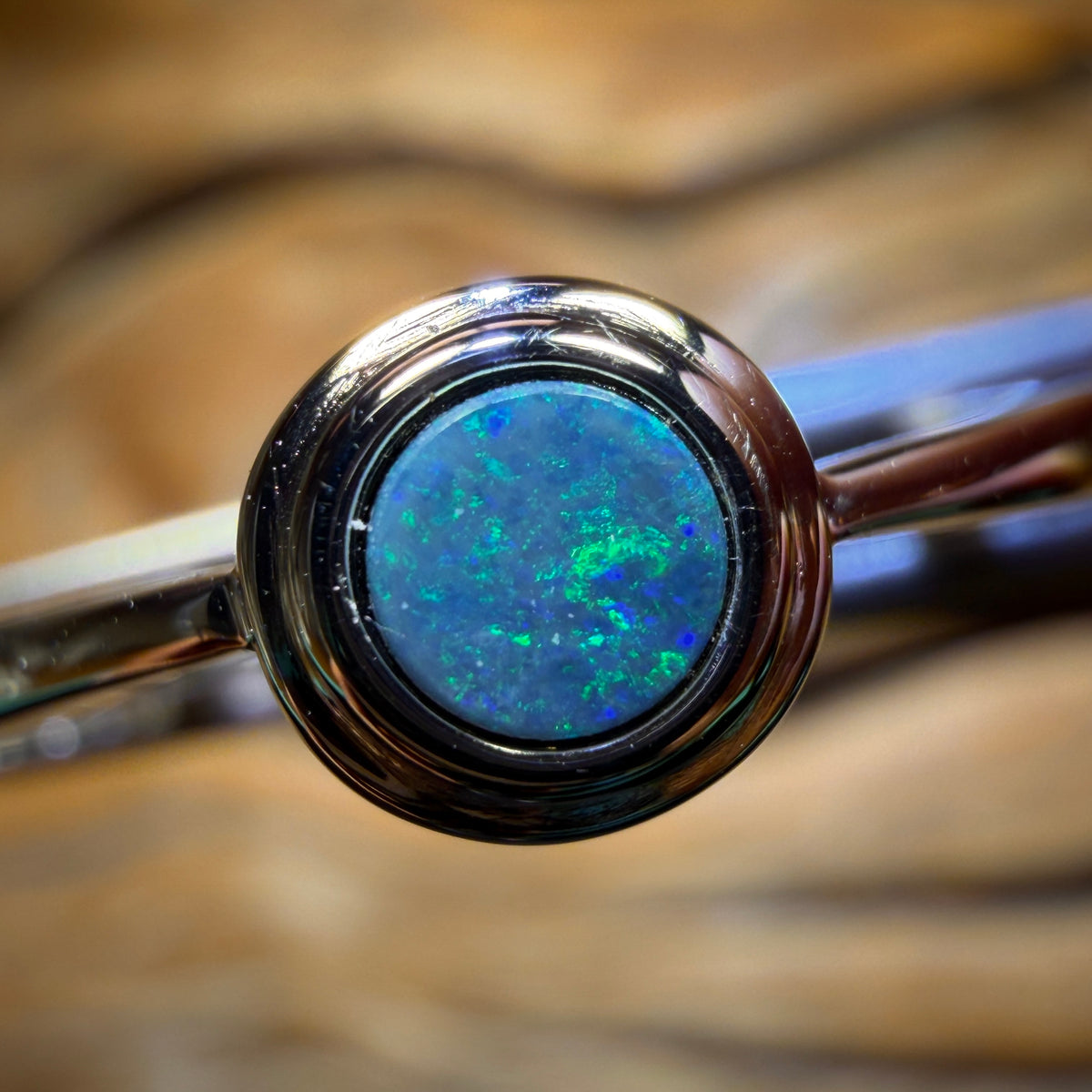 Bargain Card! Sterling Silver - Queensland Boulder Opal Doublet Ring
