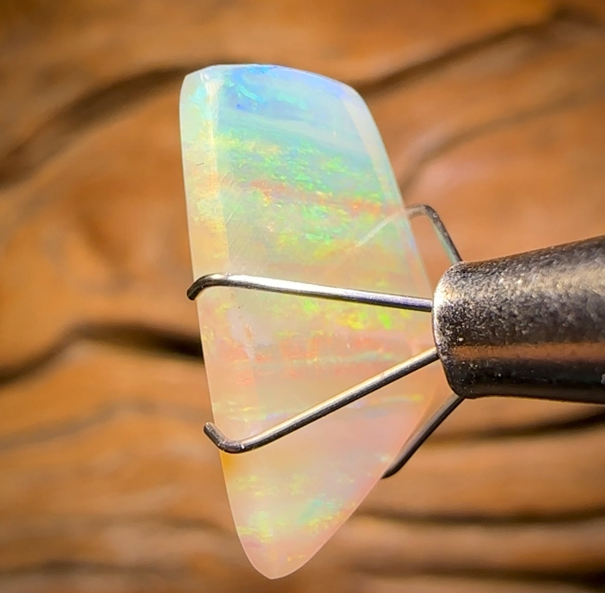 5cts - GEM Queensland Boulder Seam Opal. Pure Crystal Opal Andreou Heritage Collection