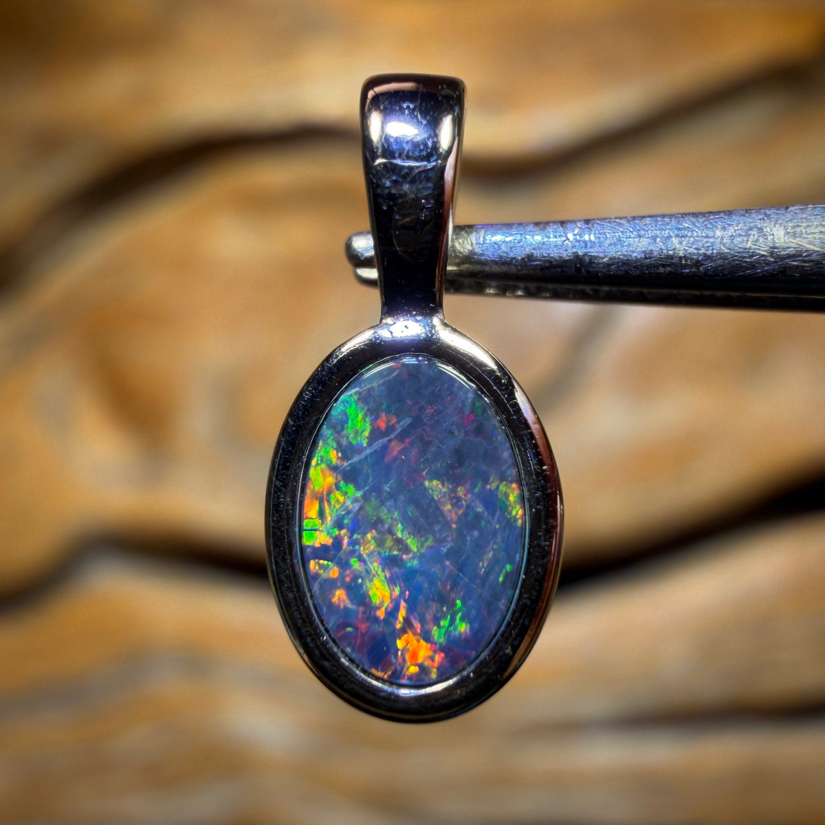 🔒Sterling Silver - WHOLESALE 9 PIECE PENDANT PARCEL. Australian Boulder Opal Doublet Jewellery