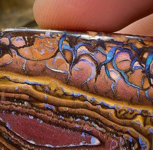 133.5cts - Double Sided Australian Boulder Opal. Tribal Pattern - Opal Whisperers