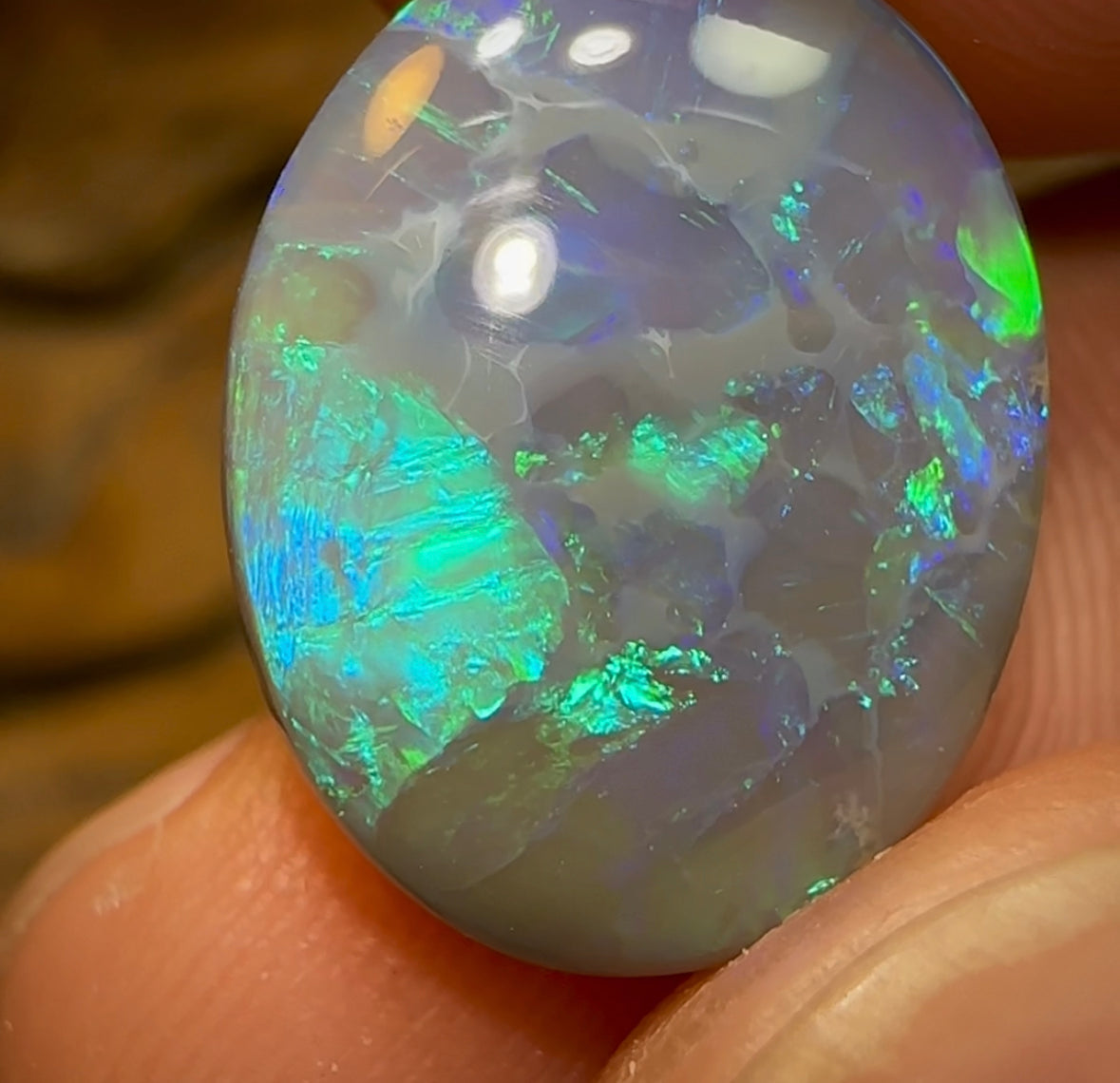 9.7cts - Australian Black Opal from Lightning Ridge - Opal Whisperers