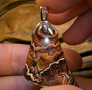 “Partners 3” Sterling Silver - Boulder Opal UNISEX Pendant PAIR!