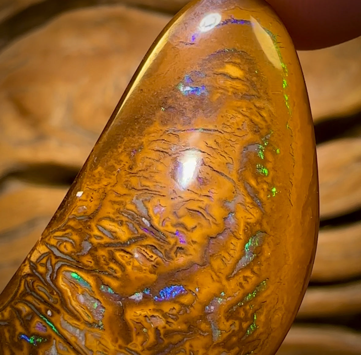68.8cts - Tan Tribal Queensland Boulder Opal from Yowah