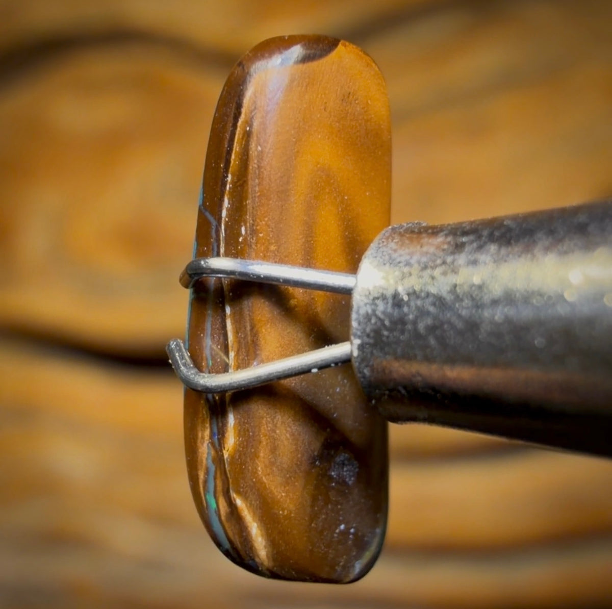 2.25cts - Great Blue Green Gem Queensland Boulder Seam Opal