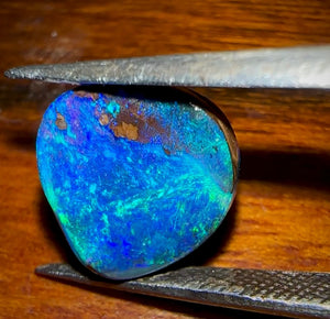 3.4cts - Beautiful Oceanic Black Boulder Opal - Opal Whisperers