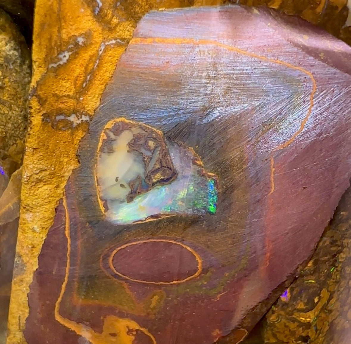 133.1g - Jar of Rough Australian Boulder Opal - Opal Whisperers
