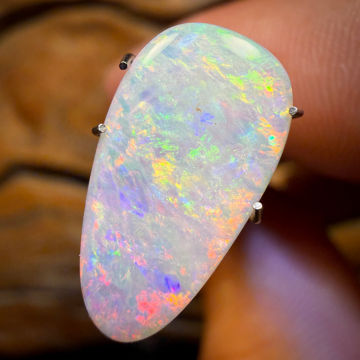 Opale blanche d'Australie du Sud de 2,9 carats