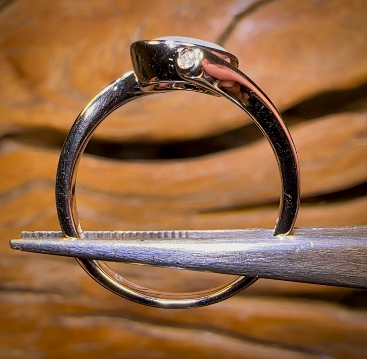 Sterling Silver - South Australian Crystal Opal Ring