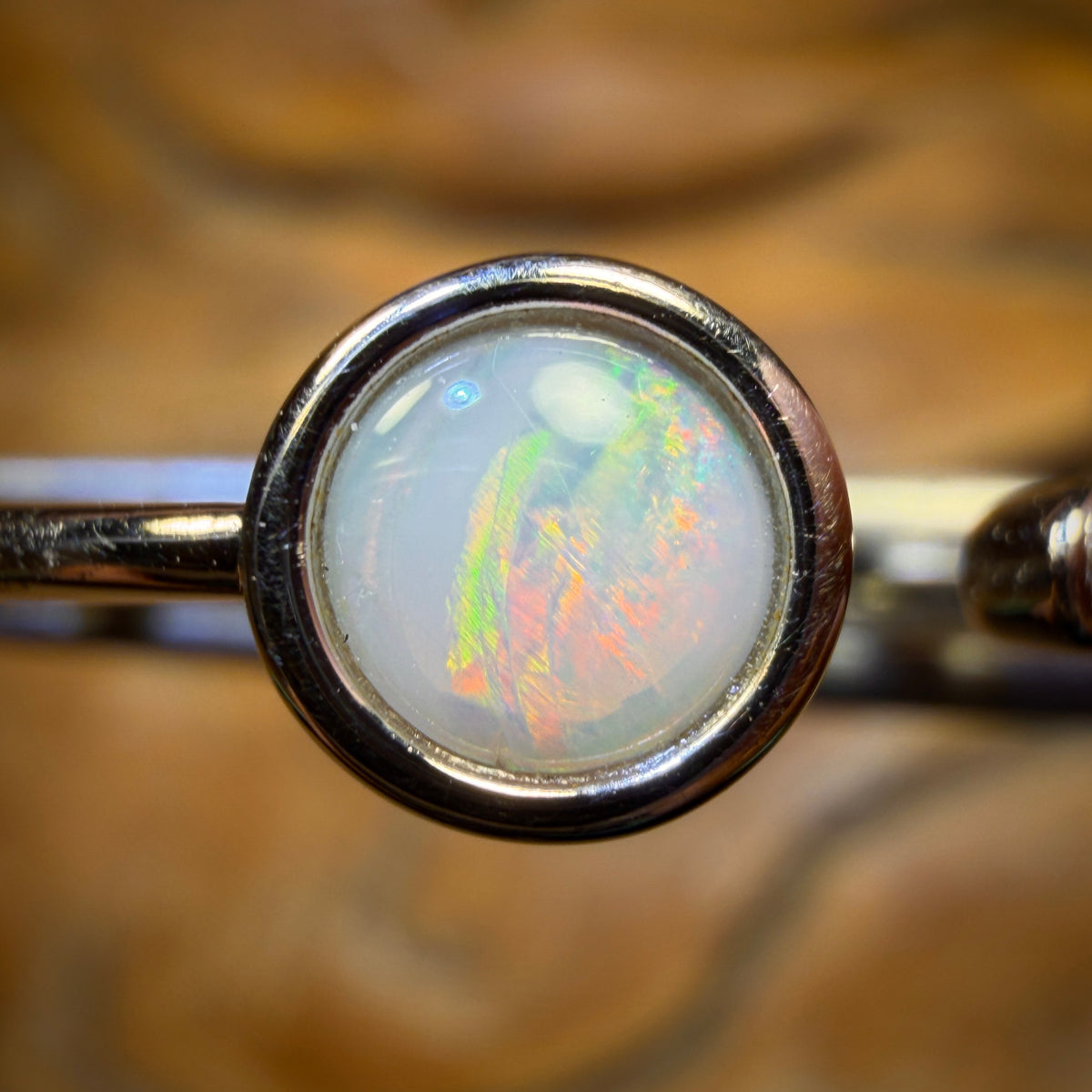 Sterling Silver - South Australian White Opal Ring