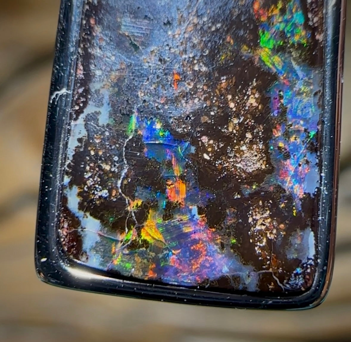 Sterling Silver - SOLID Australian Boulder Opal Pendant - Opal Whisperers