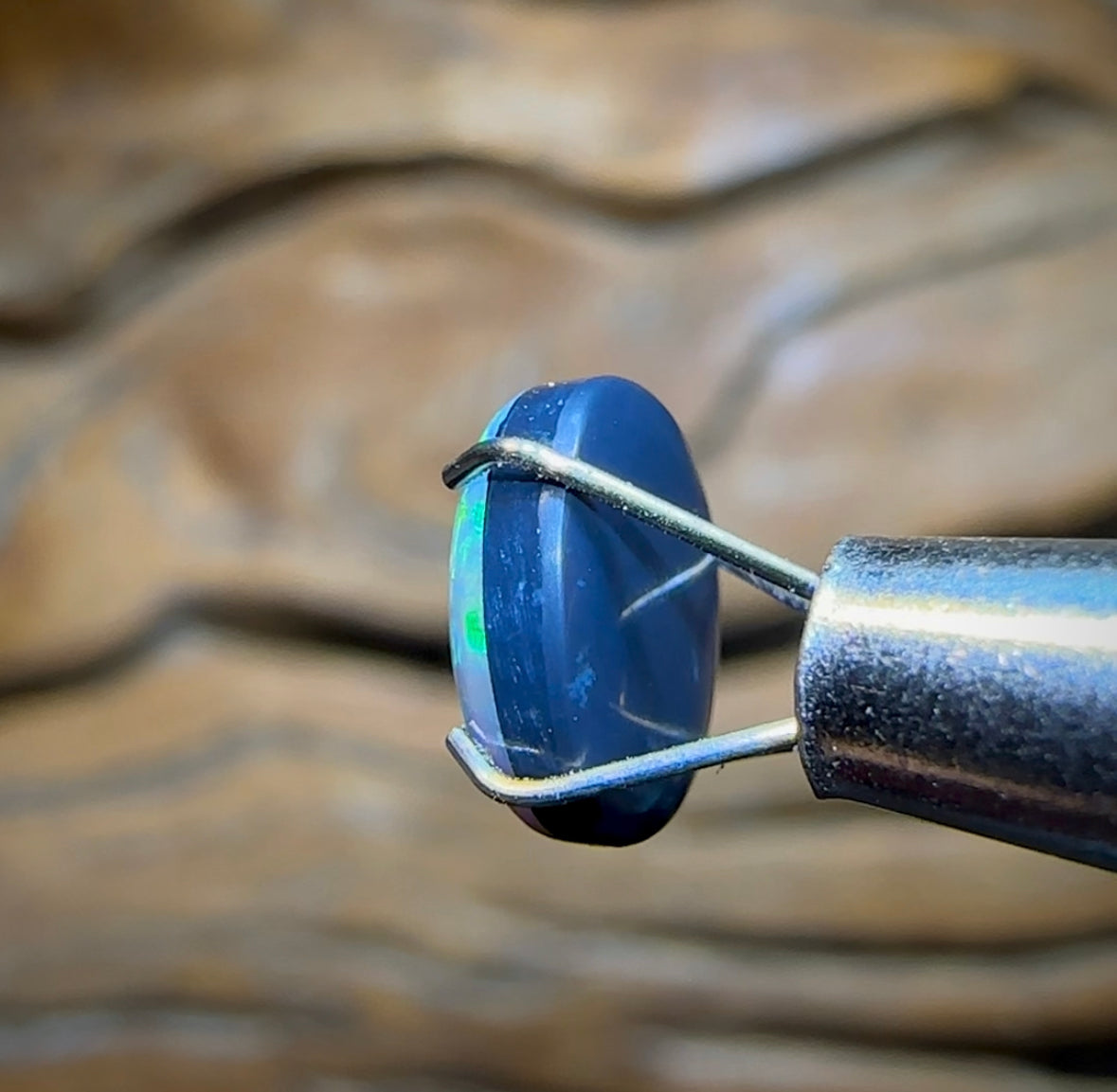 1.2cts - Lightning Ridge Black Opal Doublet - Opal Whisperers