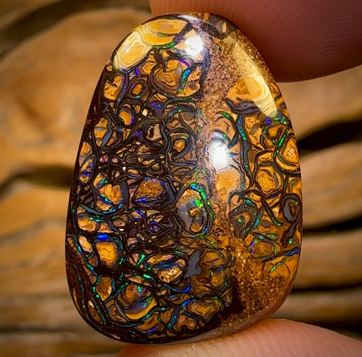 32.9cts - Tribal Queensland Boulder Opal from Yowah