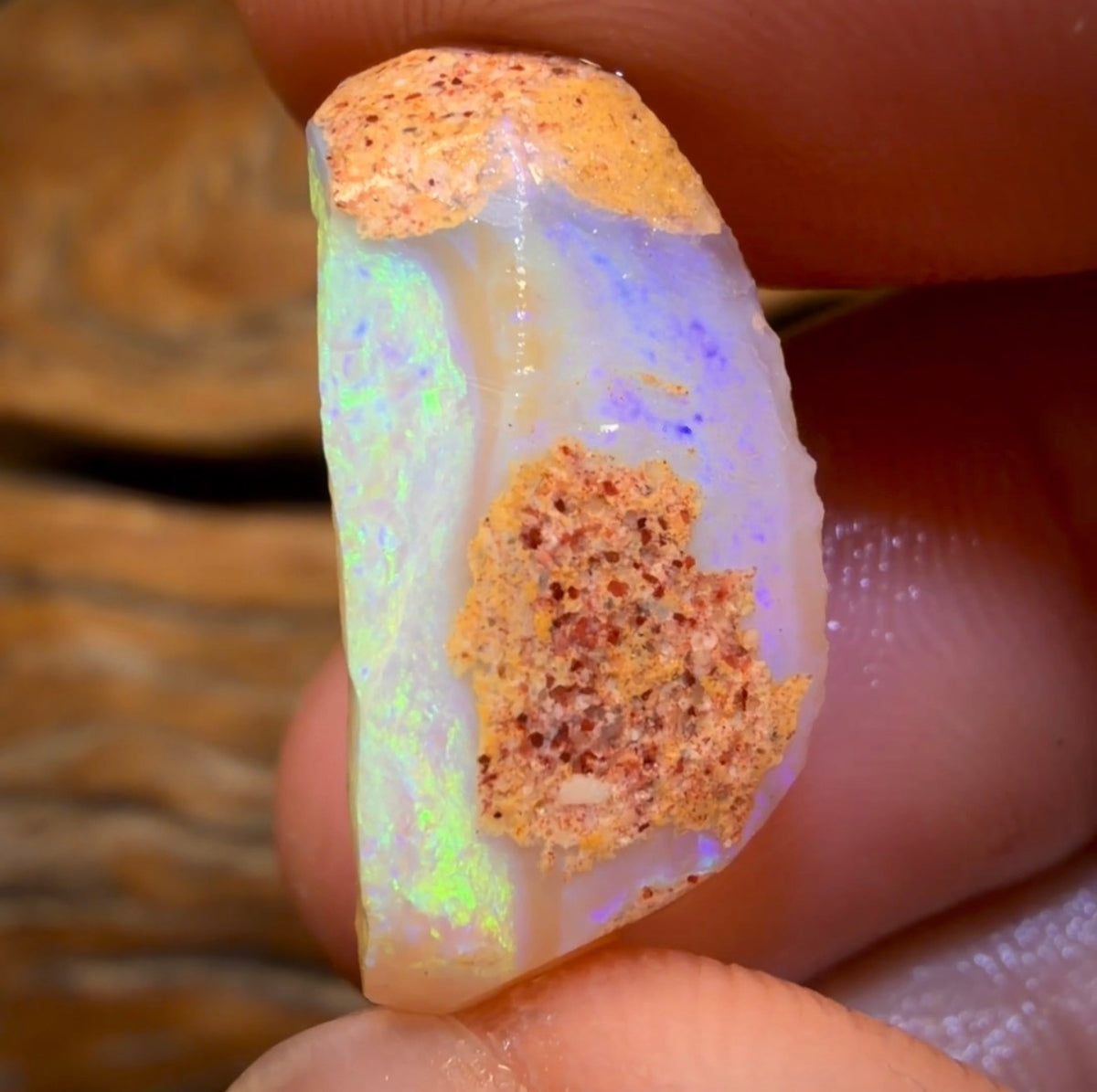20.1cts - Queensland Boulder Pipe Opal Rub Double Sided Australian Opal